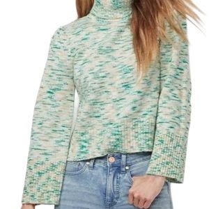 🆕 LC Lauren Conrad Green Space Dye Bell Sleeve